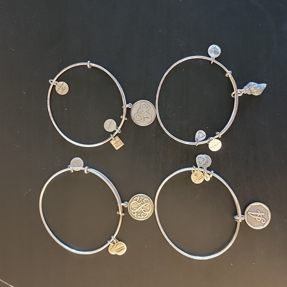 Lot of 4 Alex and Ani Bracelets - Picture 1 of 5